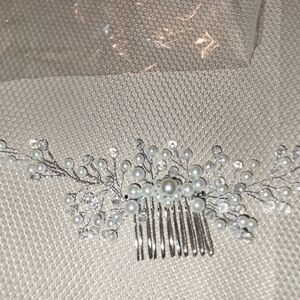 Pearl and Silver Hair Comb